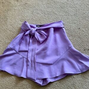 Zara Lavender Blouse with Bow Accent
